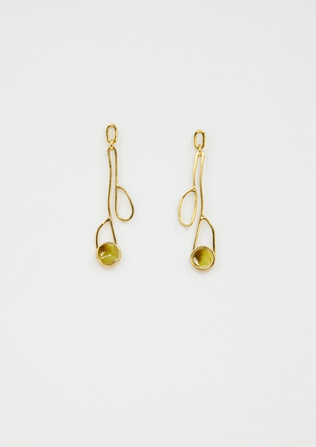 Krople z emalią - żółte, złocone