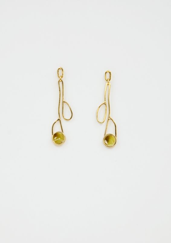 Krople z emalią - żółte, złocone