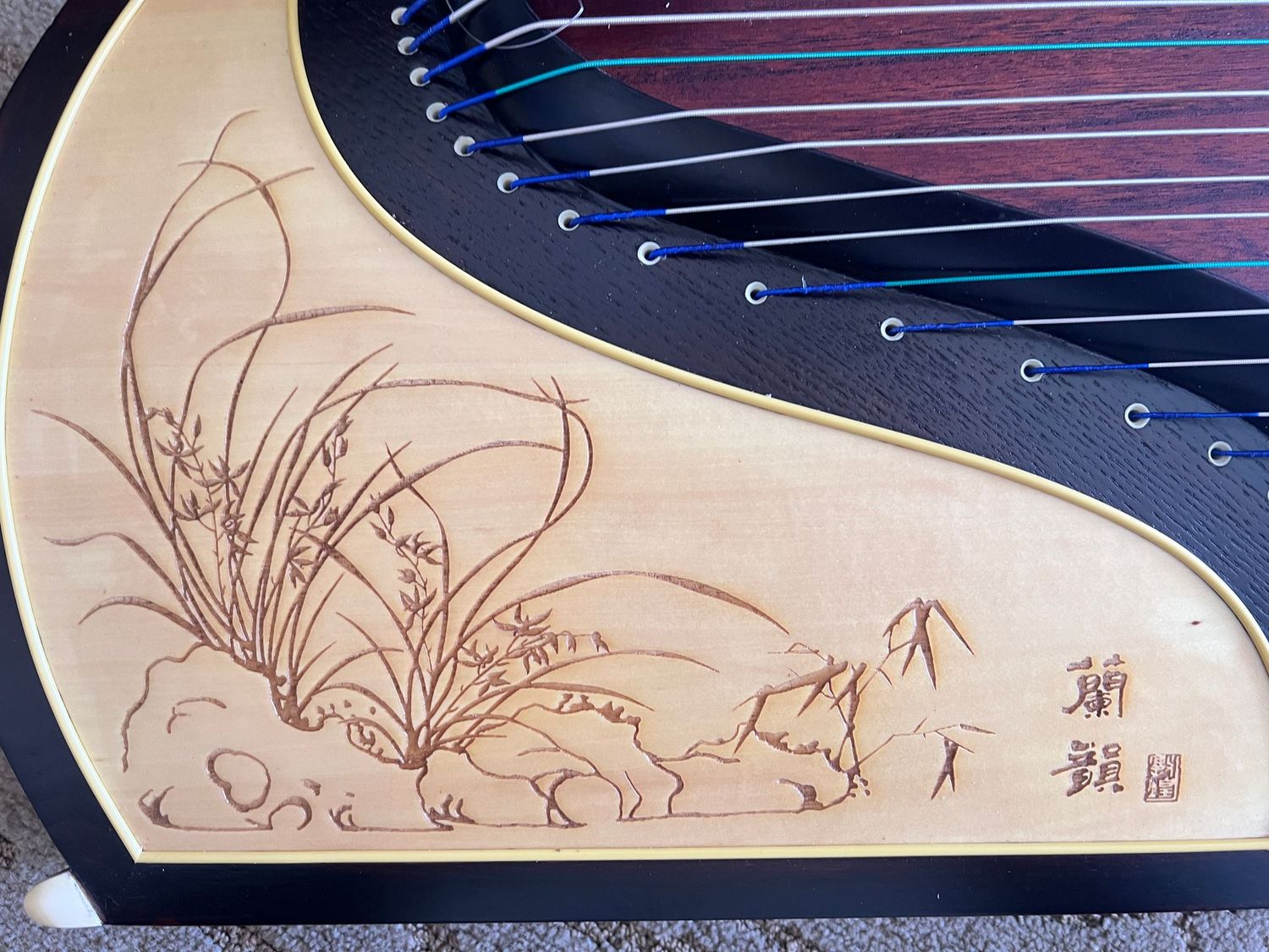 Guzheng - Pyrography Model Dunhuang Yun Brand