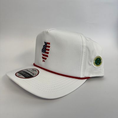 Imperial - 5054 White Cap with Red Rope and IL/USA