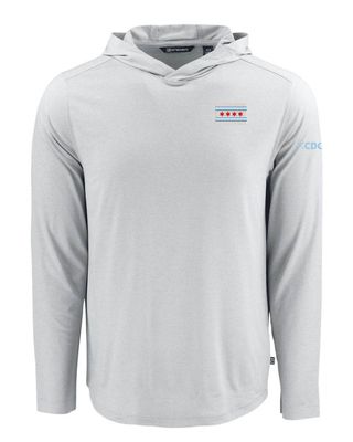 Cutter &amp; Buck - Coastline Recycled Men&#39;s Hooded Shirt with Chi Flag