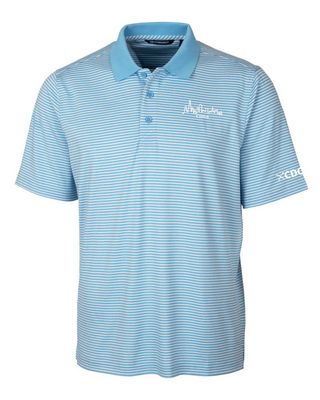 Cutter &amp; Buck - Forge Fine Line Stripe Stretch Men&#39;s Polo with Skyline