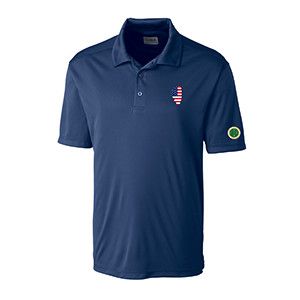 Cutter &amp; Buck - Clique Navy IL/USA Flag Men&#39;s Polo