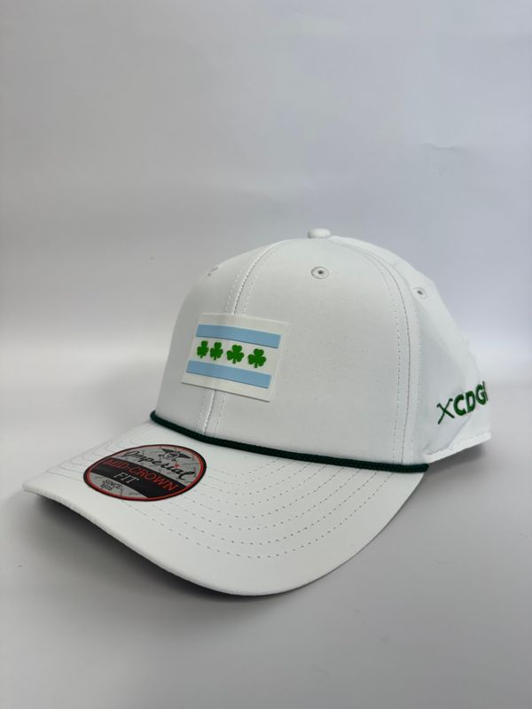 Imperial - 7054 White/Dark Green Rope with Chi Flag/Shamrocks