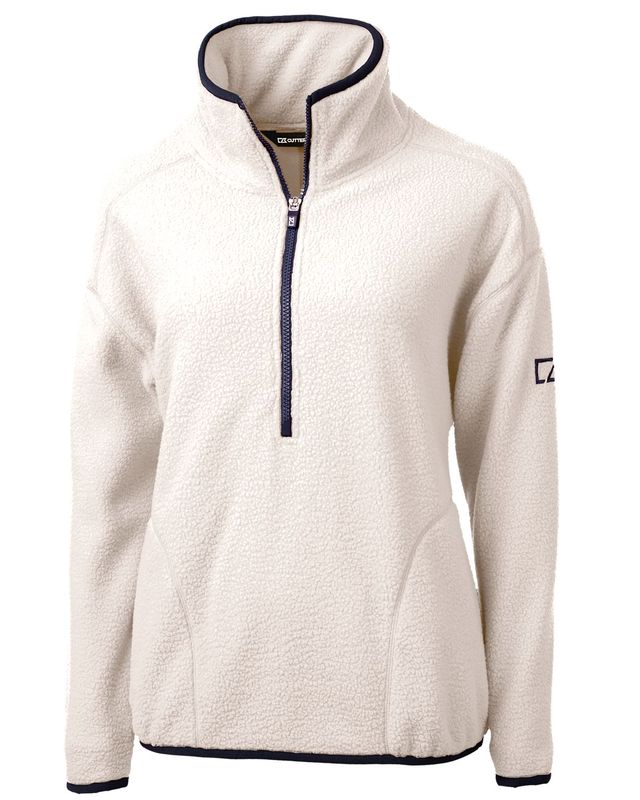 Cutter &amp; Buck Cascade Eco Fleece Women&#39;s Pullover Jacket - Shell/Navy