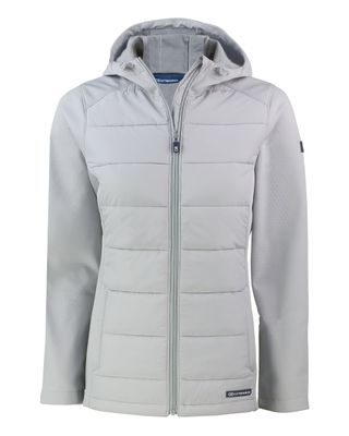 Cutter &amp; Buck - Evoke Hybrid Softshell Recycled Full Zip Women&#39;s Hooded Jacket
