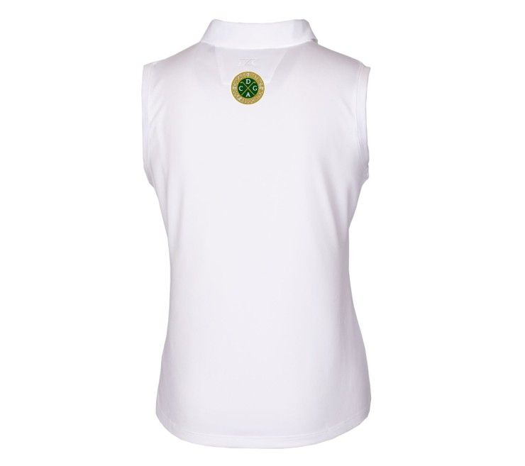 Cutter &amp; Buck Ladies Forge Stretch Polo with Chi Flag/Clubs