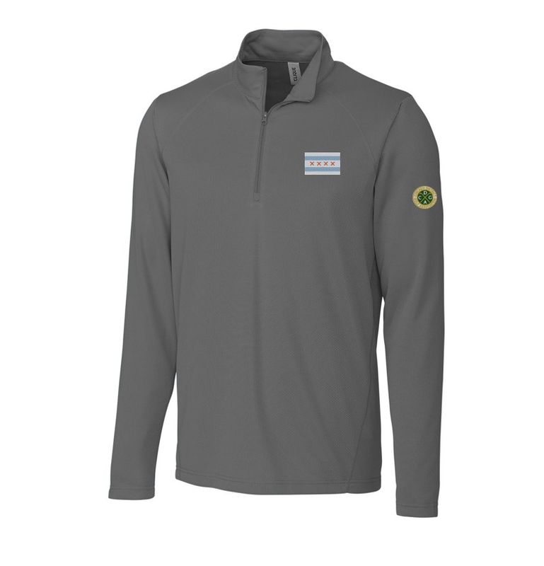 Cutter &amp; Buck Men&#39;s Half Zip with Chi/Clubs Logo
