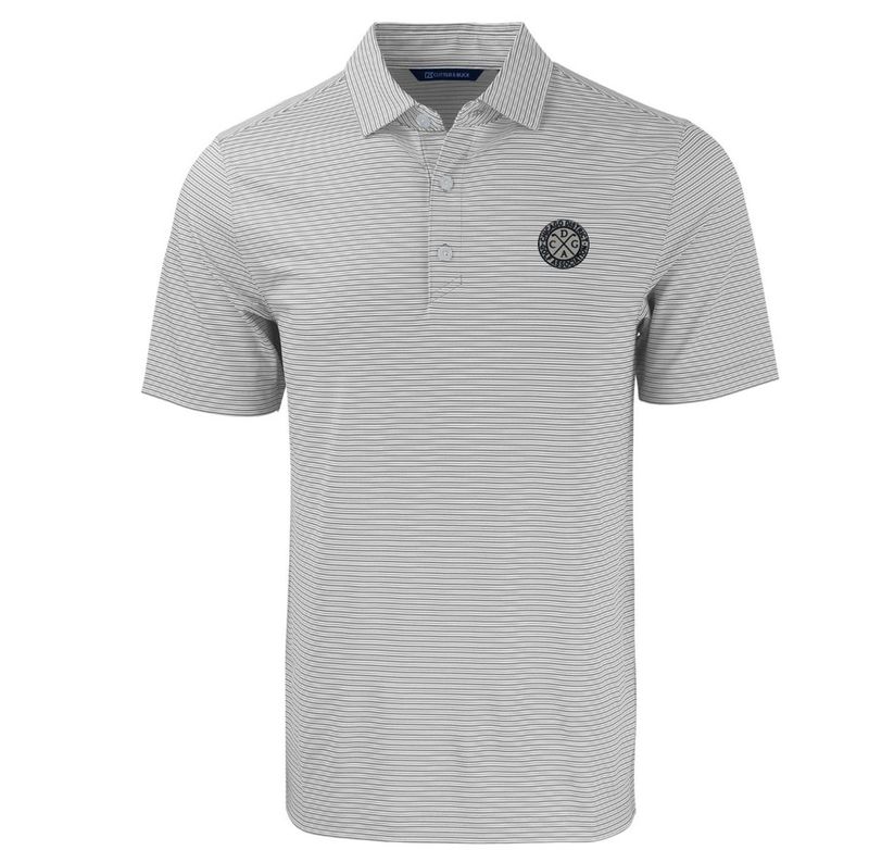 Cutter &amp; Buck Forge Double Stripe Stretch Recycled Men&#39;s Polo with CDGA
