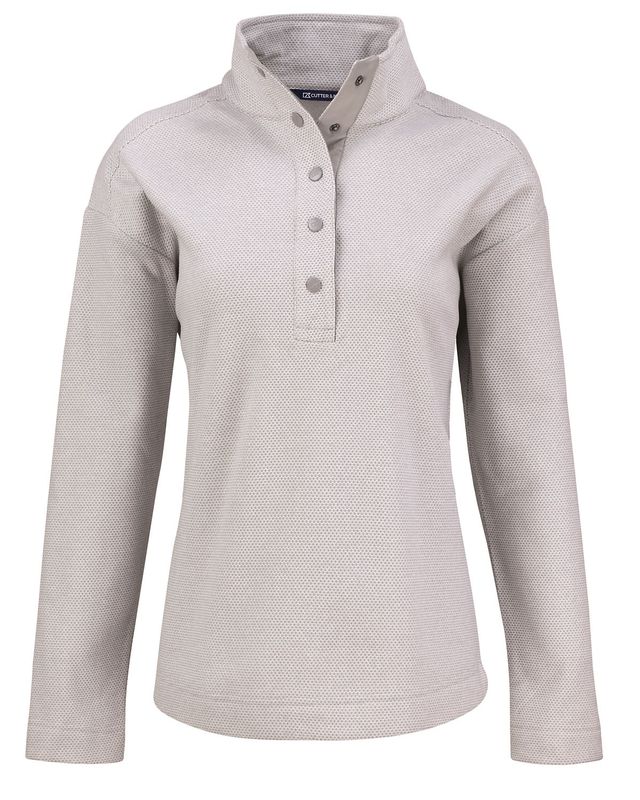 Cutter &amp; Buck - Hunts Point Eco Textured Fleece Recycled Women&#39;s Snap Pullover