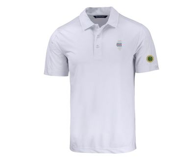 Cutter &amp; Buck Men&#39;s Textured Stretch Prospect Polo with IL/Chi Flag