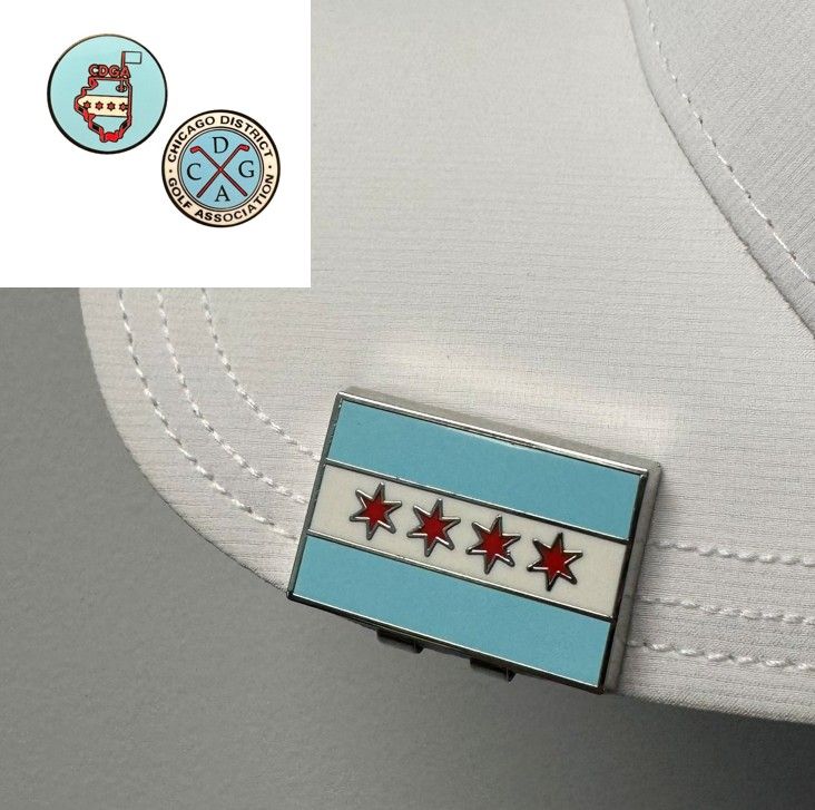 PRG - Chicago Flag Hat Clip and Ball Marker