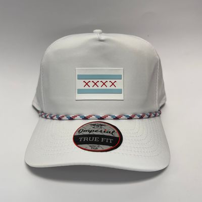 Imperial - 5054 White with Light Blue/Navy Rope with Chi Flag/Clubs