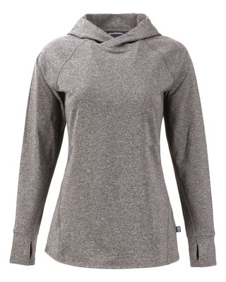 LCK00203 - Cutter &amp; Buck Adapt Knit Recycled Women&#39;s Heathered Hooded