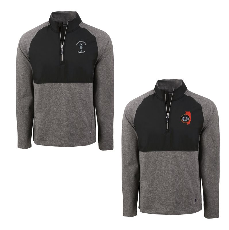 Cutter &amp; Buck Adapt Eco Knit Hybrid Recycled Men&#39;s Quarter Zip - MCC00034