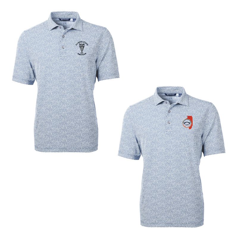 Cutter &amp; Buck Virtue Eco Pique Botanical Print Recycled Men&#39;s Polo - MCK01161