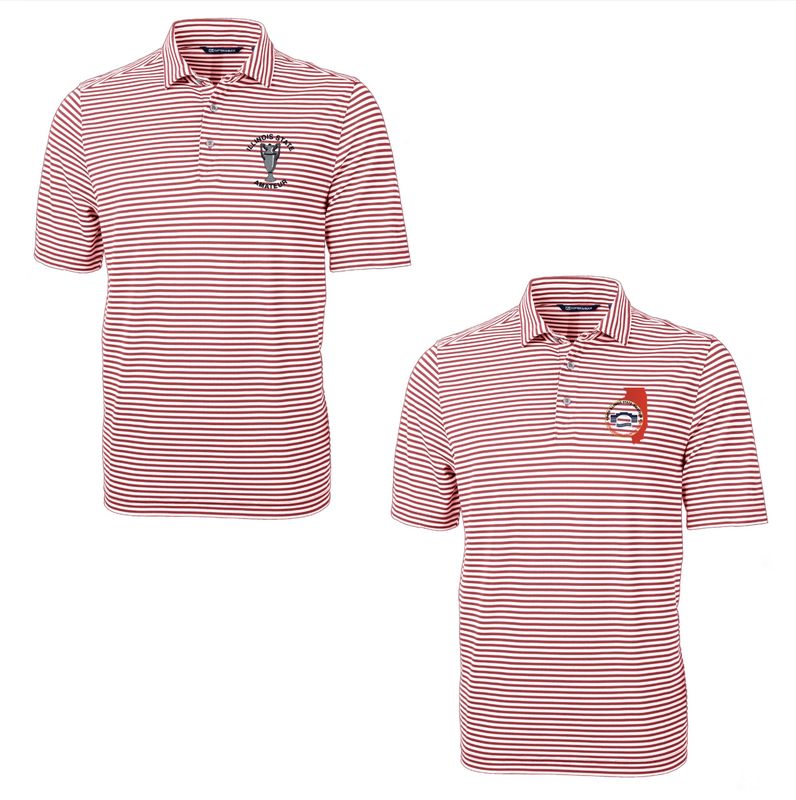 Cutter &amp; Buck Virtue Eco Pique Stripe Recycled Men&#39;s Polo - MCK01168