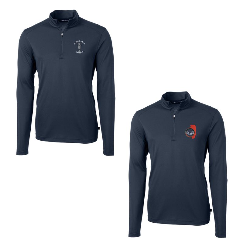 Cutter &amp; Buck Virtue Eco Pique Recycled Quarter Zip Men&#39;s Pullover - MCK01187