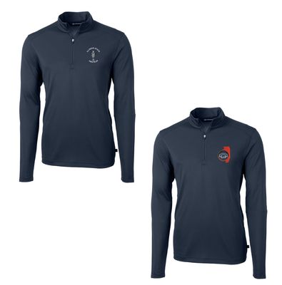 Cutter &amp; Buck Virtue Eco Pique Recycled Quarter Zip Men&#39;s Pullover - MCK01187