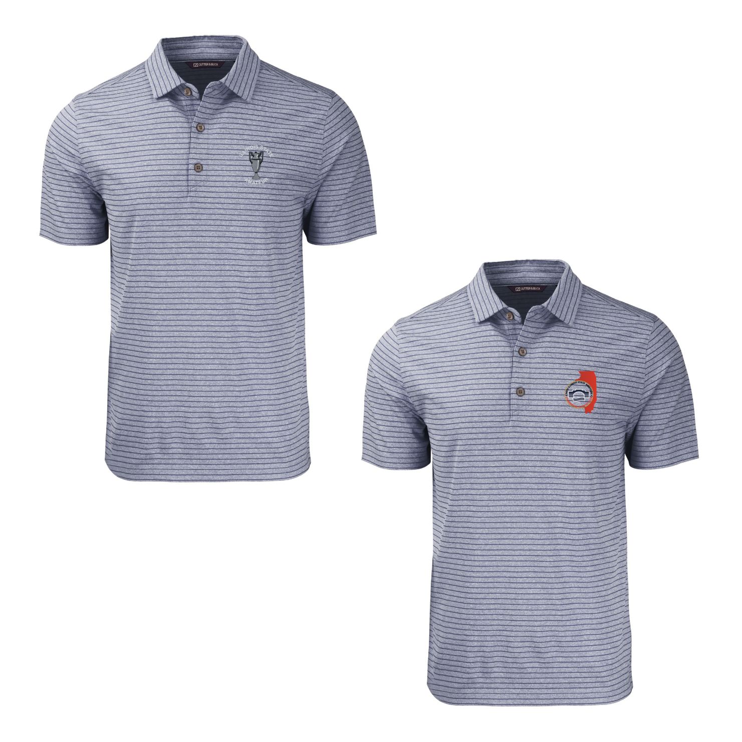 Cutter &amp; Buck Forge Eco Heather Stripe Stretch Recycled Men&#39;s Polo - MCK01303