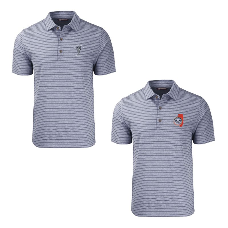 Cutter &amp; Buck Forge Eco Heather Stripe Stretch Recycled Men&#39;s Polo - MCK01303