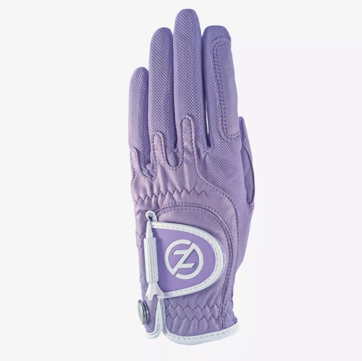 Zero Friction Ladies Left Hand Cabretta Elite Golf Glove, Color: Lavender