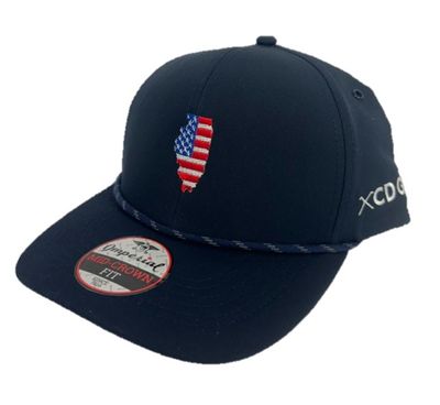 Imperial - 5054 Navy Rope Cap with IL/USA
