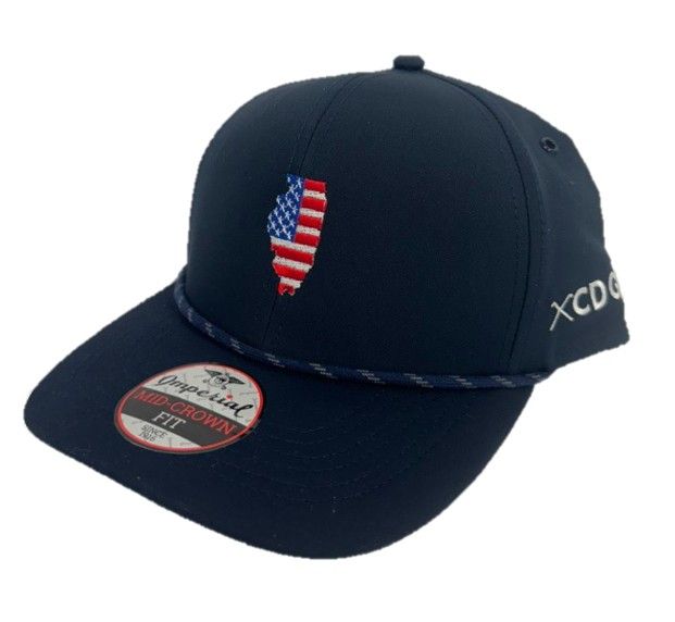 Imperial - 5054 Navy Rope Cap with IL/USA