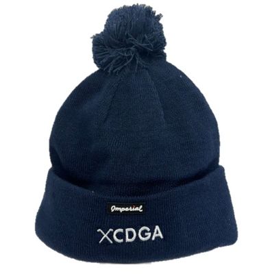 Imperial - 6006 Navy Winter Beanie with IL/Chi Flag and CDGA