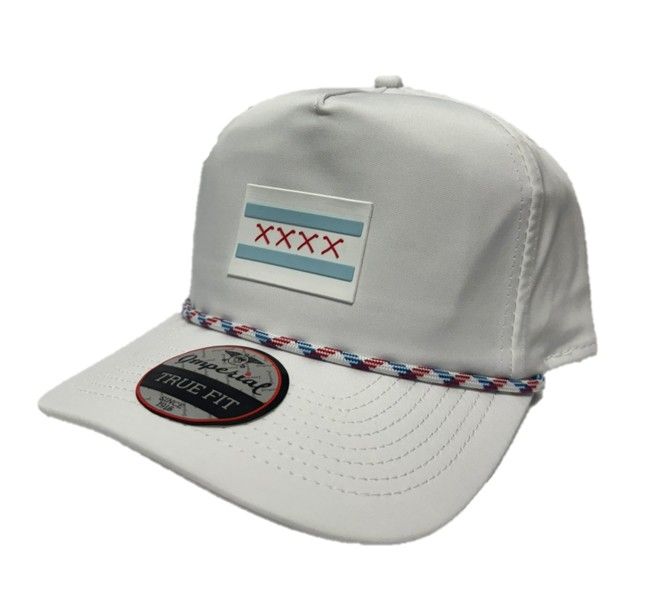 Imperial - 5054 White with Light Blue/Navy Rope with Chi Flag/Clubs