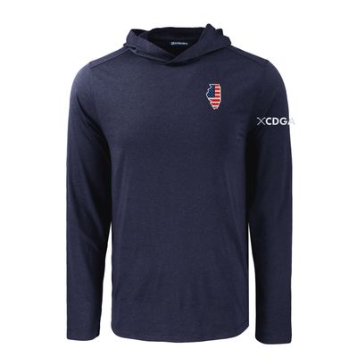 Cutter &amp; Buck USA Coastline Men's Hooded Shirt with IL/USA