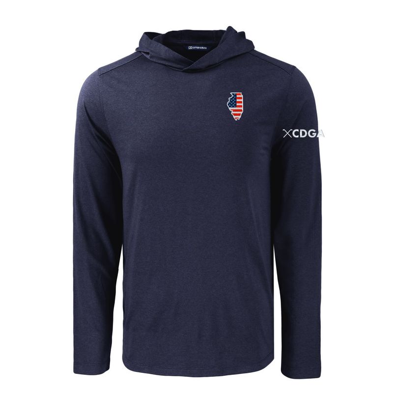 Cutter &amp; Buck USA Coastline Men's Hooded Shirt with IL/USA