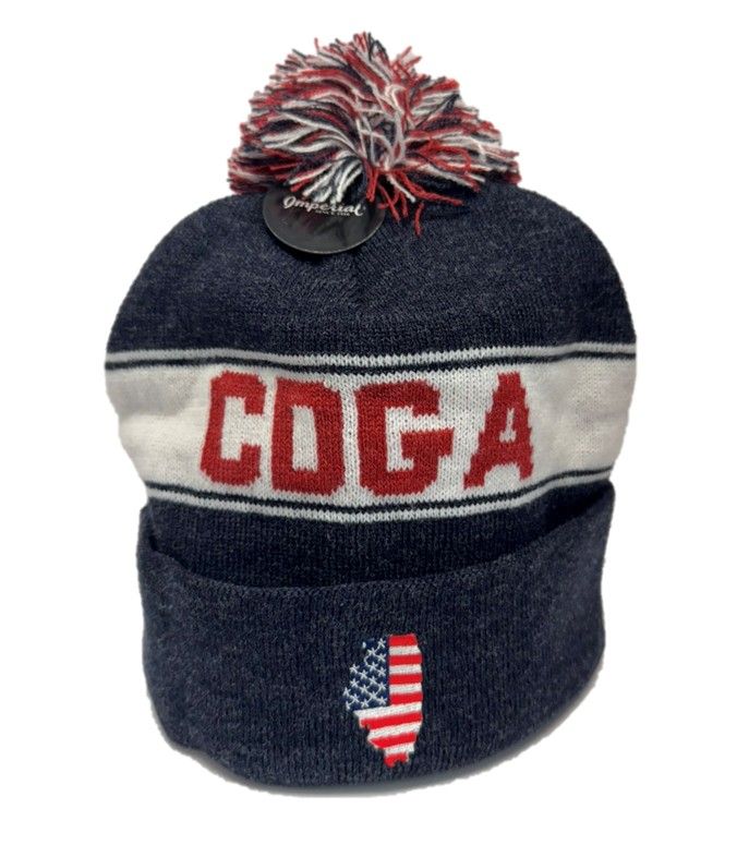 Imperial - IL/USA Knit Beanie with Pom, Navy