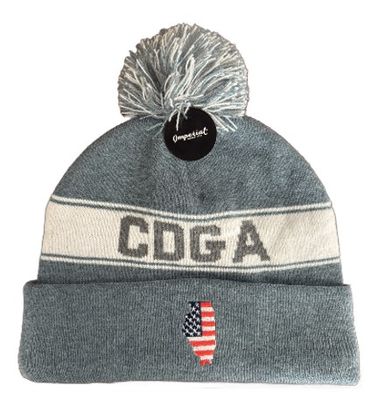 Imperial - IL/USA Knit Beanie with Pom, Slate