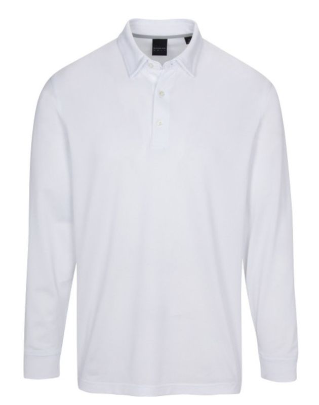 Dunning Men's Player Pique Long-Sleeve Performance Polo