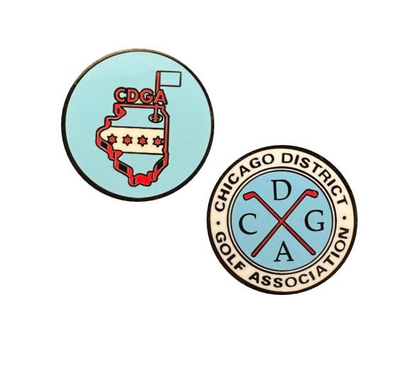 PRG - Ball Marker, CDGA (Chicago Flag Colors), Color: Red/Blue/White