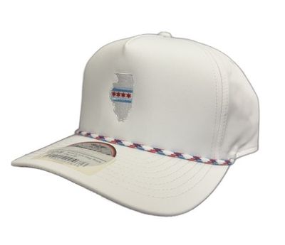 Imperial - 5054 IL/Chi Flag Rope Cap with Red/White/Blue Rope