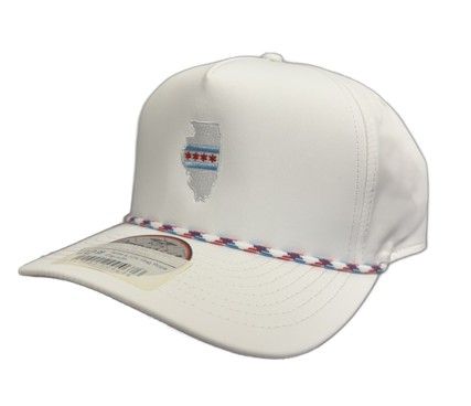 Imperial - 5054 IL/Chi Flag Rope Cap with Red/White/Blue Rope