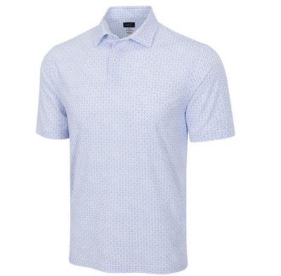 Greg Norman Men's Shark Tail Matrix Ultra-Stretch Polo