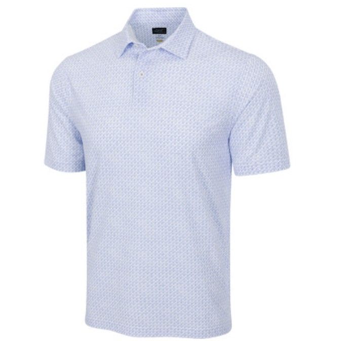 Greg Norman Men's Shark Tail Matrix Ultra-Stretch Polo