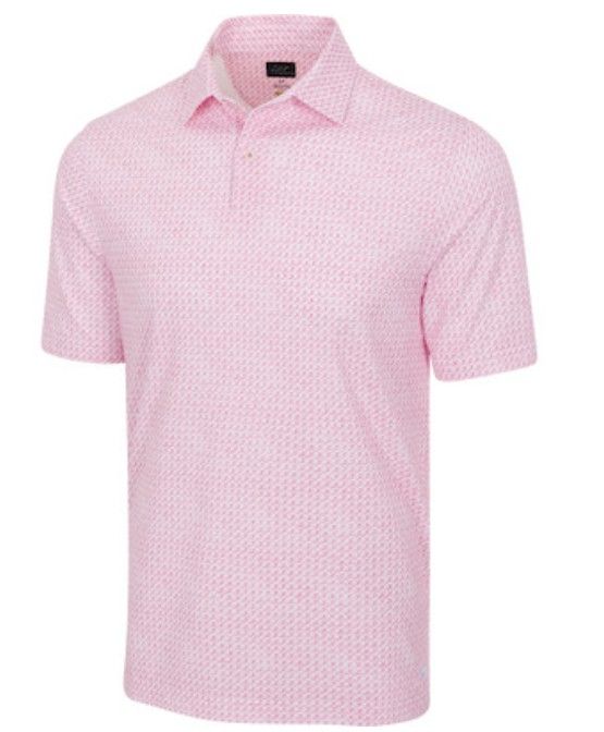 Greg Norman Men's Shark Tail Matrix Ultra-Stretch Polo