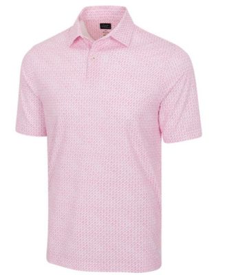 Greg Norman Men's Shark Tail Matrix Ultra-Stretch Polo