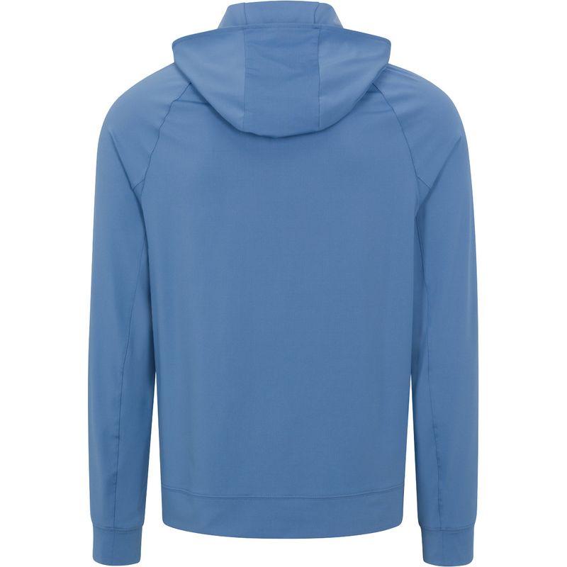 Dunning Men's Quest 2.0 Ventilated Performance Hoodie with CDGA Skyline, Marina Blue