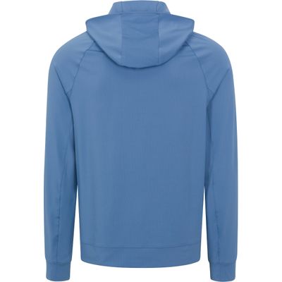 Dunning Men's Quest 2.0 Ventilated Performance Hoodie with CDGA Skyline, Marina Blue