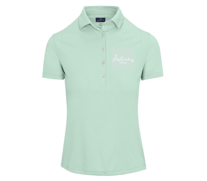 Tourney Women's Victory Performance Polo with CDGA Skyline, Light Jade