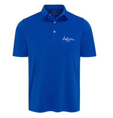 Tourney Men's Victory Performance Polo with CDGA Skyline, Royal Blue