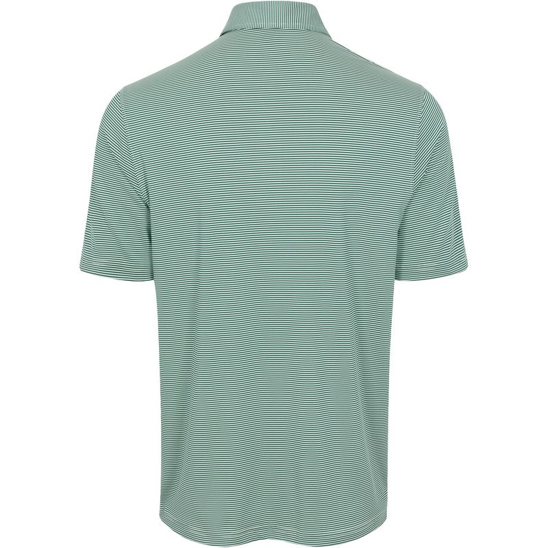 Tourney Men's Medalist Stripe Performance Polo with CDGA logo, Dark Emerald