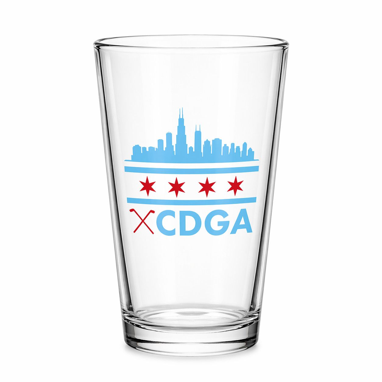 CDGA Skyline/Stars Logo Pint Glass