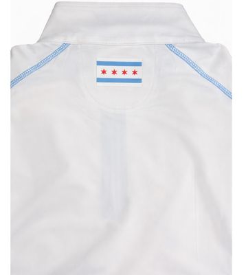 1914 Collection Men's White Quarter Zip with CDGA Skyline/Stars 