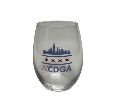 CDGA Skyline/Stars Logo Stemless Wine Glass